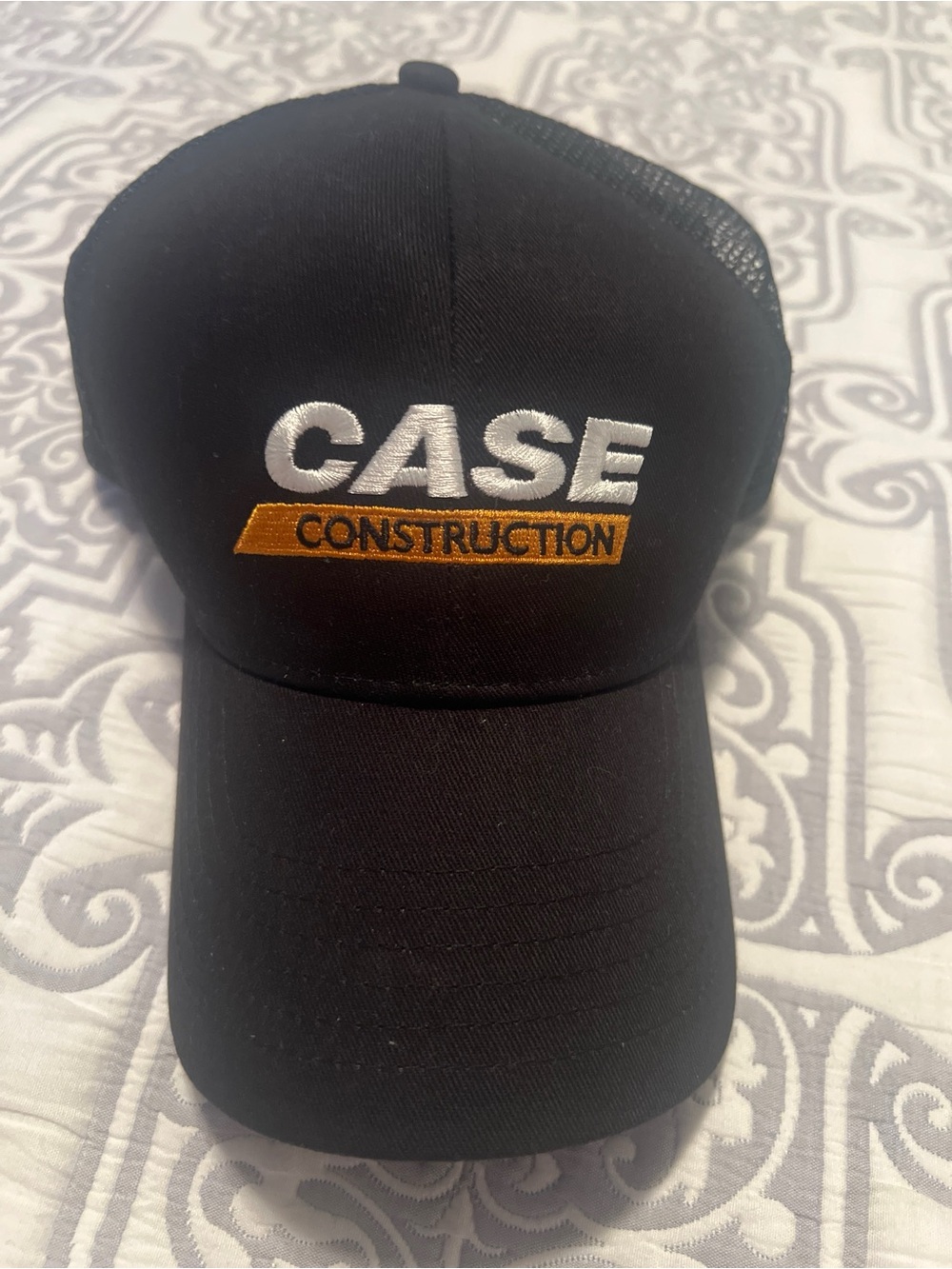 Case Construction Heavy Equipment Mesh Trucker Hat K-Products Black Adjustable